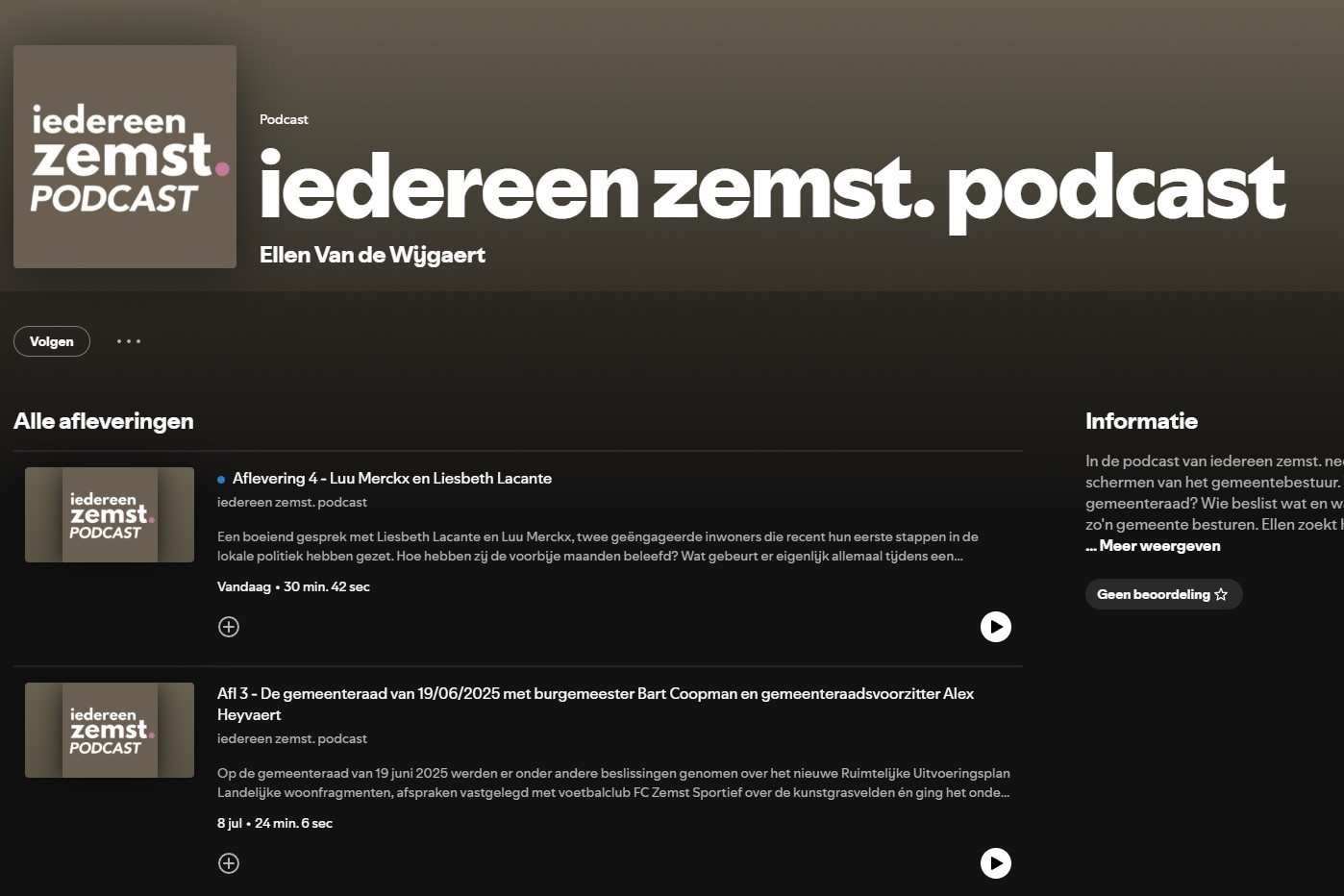 Nieuwe podcast